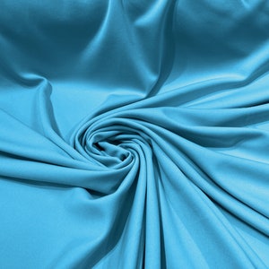 Turquoise 59/60&quot; Wide 100% Polyester Wrinkle Free Stretch Double Knit Scuba Fabric/cosplay/costumes.
