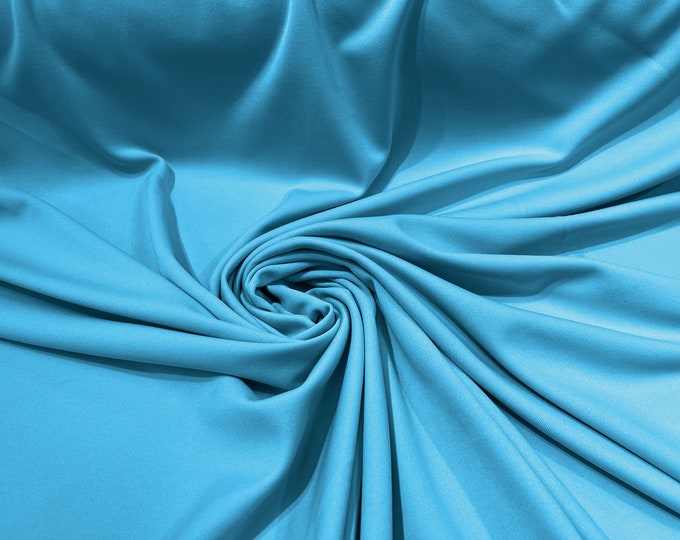 Turquoise 59/60" Wide 100% Polyester Wrinkle Free Stretch Double Knit Scuba Fabric/cosplay/costumes.