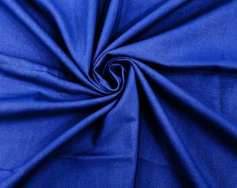 Light Royal Blue Medium Weight Rayon Natural Linen Fabric/50 " Wide/Clothing