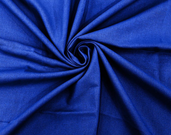 Light Royal Blue Medium Weight Natural Linen Fabric/50 " Wide/Clothing