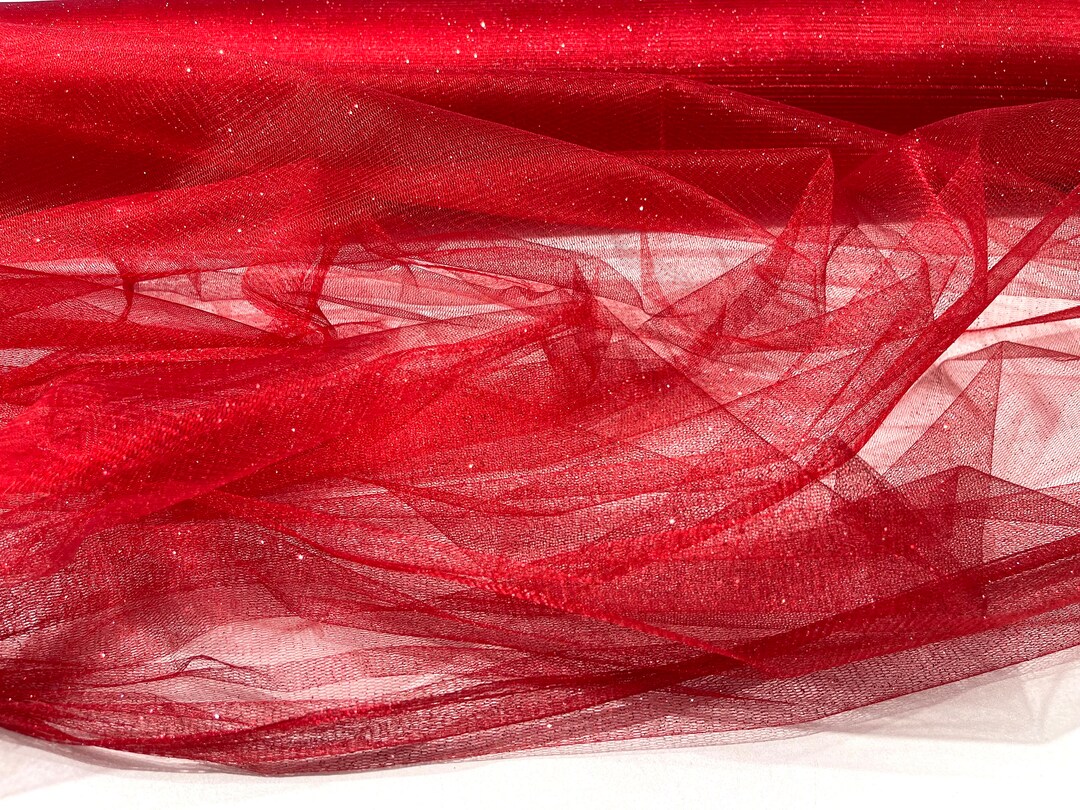 19442 Red Tie Dye Shimmer Tulle Dress