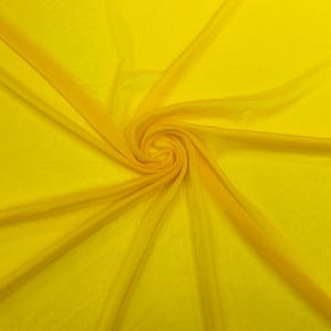 Chiffon Two Tone Sheer Fabric, by The Yard - Yellow