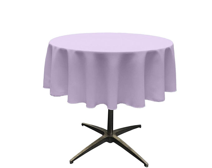 Lavender - Solid Round Polyester Poplin Tablecloth Seamless.