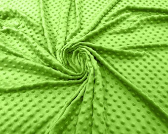 Minky Dot Lime Green | New Creation Fabric & Foam