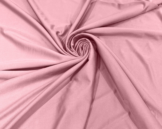 Pink Shiny Milliskin Nylon Spandex Fabric 4 Way Stretch 58" Wide Sold by The Yard