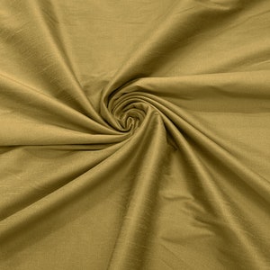 Tessuto di seta finta Dupioni in poliestere oro chiaro/ 55&quot; di larghezza/tessuto da sposa/arredamento per la casa.