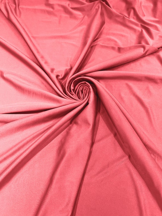 Buy Neon Coral Shiny Milliskin Nylon Spandex Fabric 4 Way Stretch 58 Wide  Sold by the Yard Online in India 