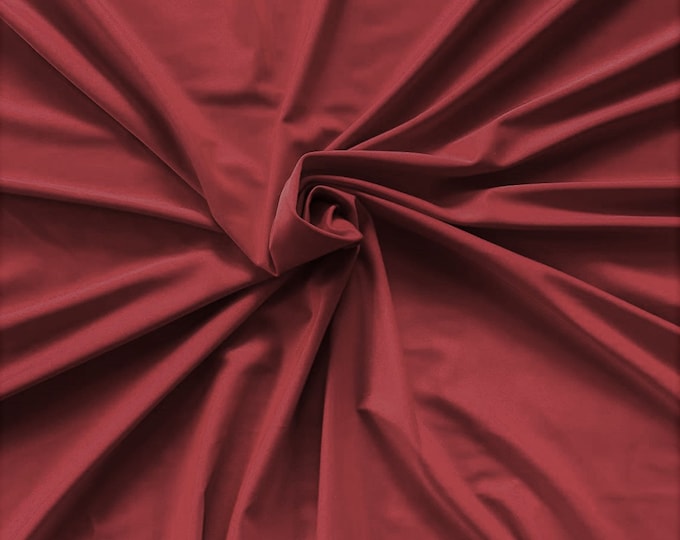 Burgundy Shiny Milliskin Nylon Spandex Fabric 4 Way Stretch 58" Wide Sold by The Yard