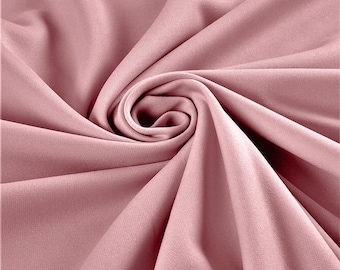 Pink Polyester Stretch Scuba Knit Fabric| Wrinkle Free| 58" Wide| Apparel| Dresses.