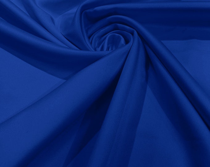 Royal Blue - Matte L'Amour Satin (Peau de Soie) Duchess Fabric Bridesmaid Dress 58"-60" Wide/Costume/wedding.