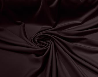 Brown  59/60" Wide 100% Polyester Wrinkle Free Stretch Double Knit Scuba Fabric/cosplay/costumes.