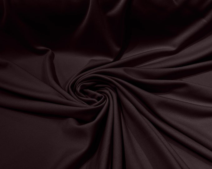 Brown  59/60" Wide 100% Polyester Wrinkle Free Stretch Double Knit Scuba Fabric/cosplay/costumes.