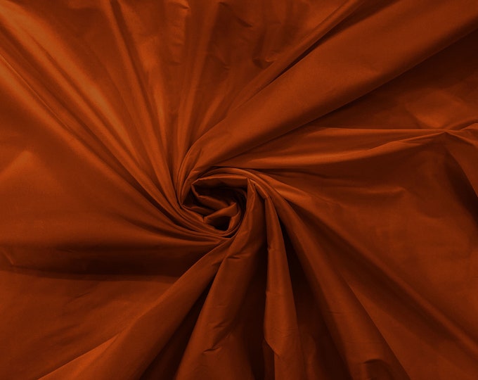 Burnt Orange 100% Polyester Imitation Silk Taffeta Fabric 55" Wide/Costume/Dress/Cosplay/Wedding.