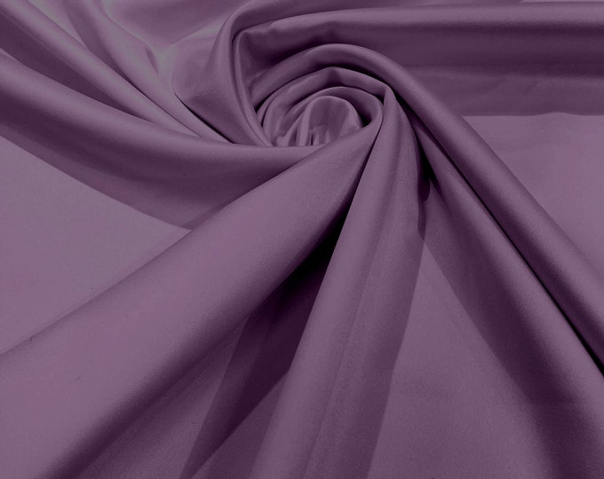 Lavender Matte Stretch Lamour Satin Fabric 58" Wide/Sold By The Yard. New Colors