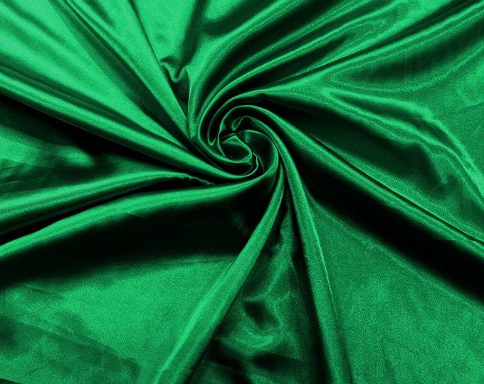 Flag Green Light Weight Silky Stretch Charmeuse Satin Fabric/60" Wide/Cosplay.