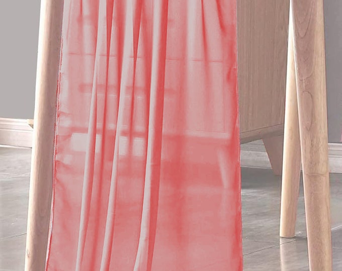 Light Coral - Chiffon Sheer Table Runner for Wedding, Decorations for Birthday Parties, Banquets, Engagements.