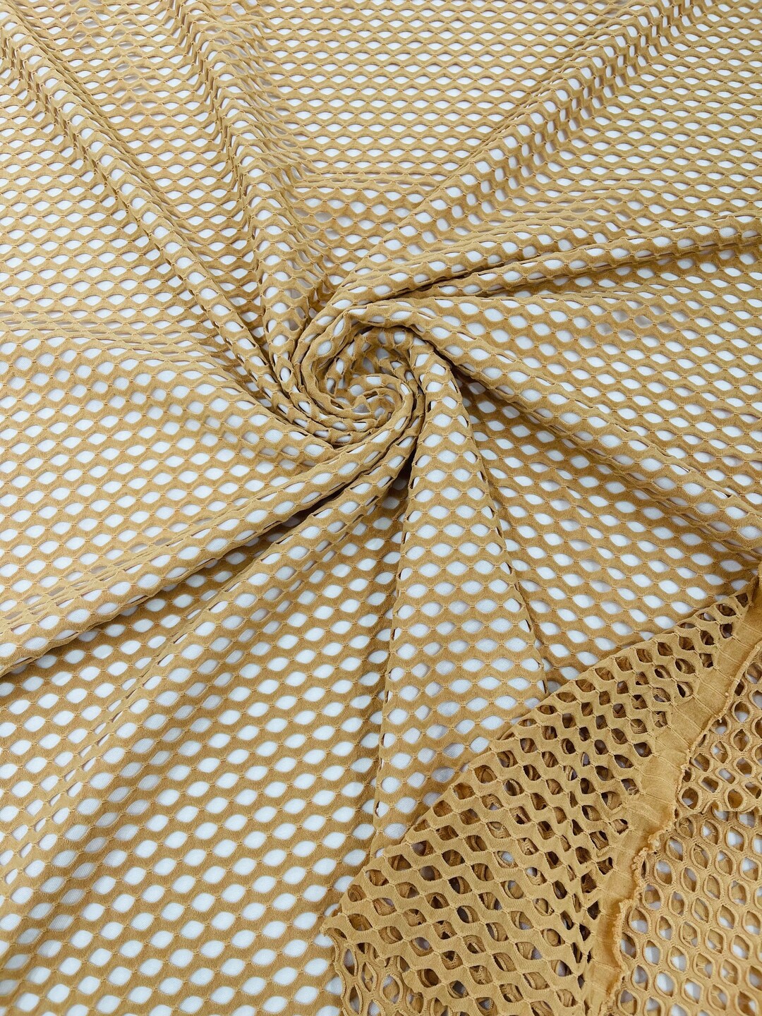 Nude/skin Big Hole Fish Net Diamond Mesh on Stretch Spandex Fabric. - Etsy