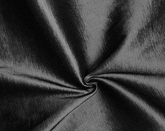 Charcoal 58" Wide Medium Weight Stretch Two Tone Taffeta Fabric, Sold By The Yard.