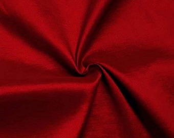 Tessuto in taffetà bicolore elasticizzato di peso medio largo 58" rosso ciliegia, venduto tagliato a misura.