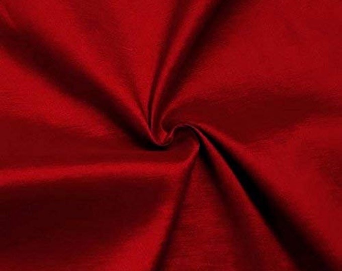 Cherry Red 58" Wide Medium Weight Stretch Two Tone Taffeta Fabric, Sold By The Yard.