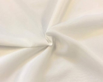 Ivory 58/60" Wide 100% Polyester Soft Light Weight, Sheer, See Through Chiffon Fabric Sold By The Yard.