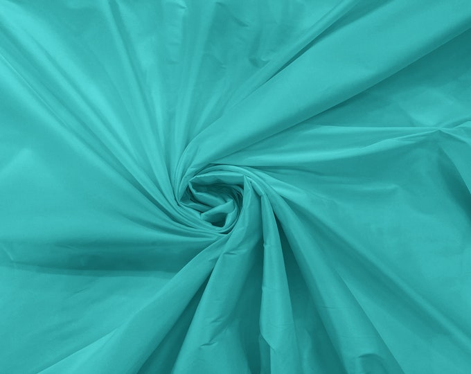 Aquamarine 100% Polyester Imitation Silk Taffeta Fabric 55" Wide/Costume/Dress/Cosplay/Wedding.