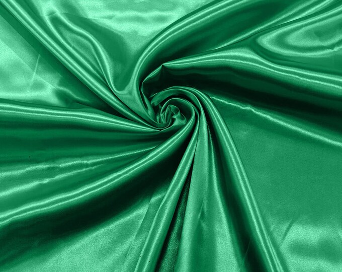 Light Green - Shiny Charmeuse Satin Fabric for Wedding Dress/Crafts Costumes/58” Wide /Silky Satin
