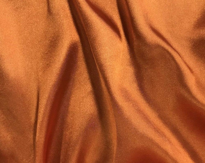 Cinnamon  Light Weight Charmeuse Satin Fabric for Wedding Dress 60" inches wide sold by The Yard.