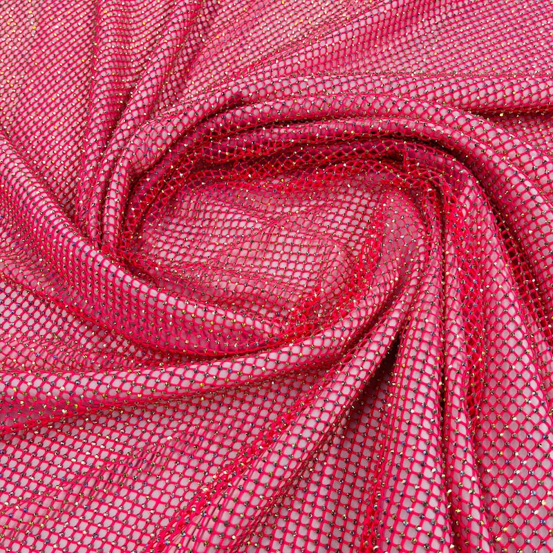 Rhinestone Fishnet Fabric - Etsy