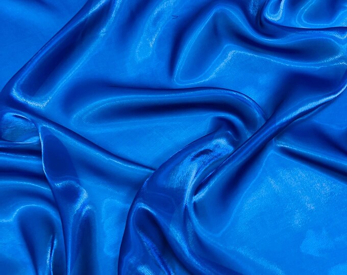 Navy Blue Wet Liquid Sheer Chiffon Fabric/58" Wide.