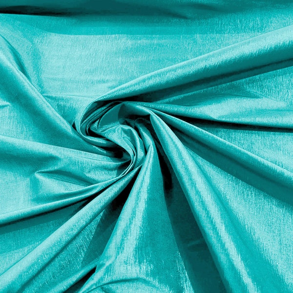 Aqua Green 58" Wide Medium Weight Stretch Two Tone Taffeta Fabric, Stretch Fabric For Bridal Dress Clothing Custom Wedding Gown, New Colors