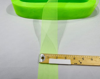 Neon Green Crinoline horsehair braid trim 2 inch -sold by the yard.