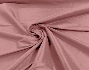 Rose Pink 58" Wide Medium Weight Stretch Two Tone Taffeta Fabric, Stretch Fabric For Bridal Dress Clothing Custom Wedding Gown, New Colors