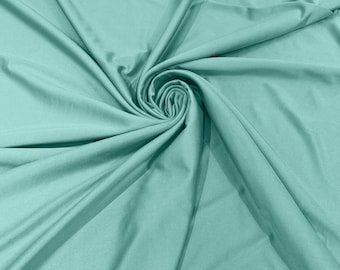 Aqua Green Shiny Spandex Fabric 58" Wide| 4-Way Stretch Nylon, Swim & Costume.