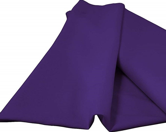 Purple 60" Wide 100% Polyester Spun Poplin Fabric Sold By The Yard.