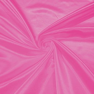 Candy Pink Heavy Shiny Bridal Satin Fabric for Wedding Dress, 60&quot; inches wide sold by The Yard. New Colors