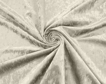 Ivory Stretch Crushed Velvet Fabric/58 Inches Wide/Cosplays.