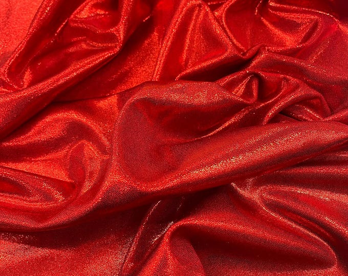 Red Foggy Foil All Over Foil Metallic Nylon Spandex 4 Way Stretch/58" Wide