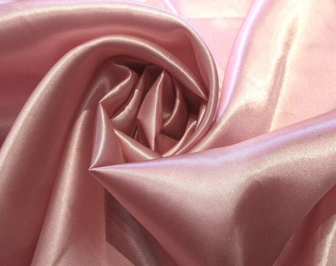 Dusty Rose  Light Weight Charmeuse Satin Fabric for Wedding Dress 60" inches wide sold by The Yard.