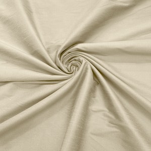 Tessuto di seta finta Dupioni in poliestere avorio/largo 55”/tessuto da sposa/arredamento per la casa.