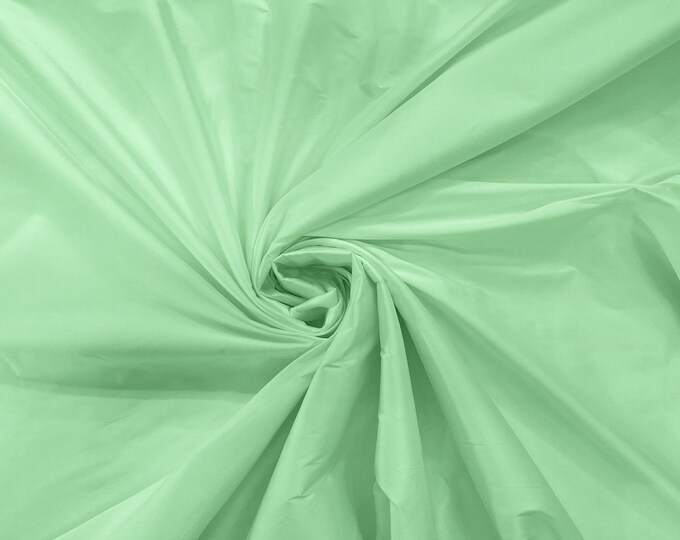 Icy Mint 100% Polyester Imitation Silk Taffeta Fabric 55" Wide/Costume/Dress/Cosplay/Wedding.