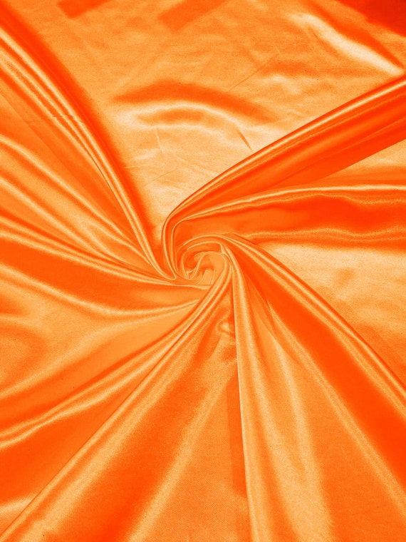 Neon Gelb Stoff Neon Orange Neon Orange Schwerer Glänzender Braut