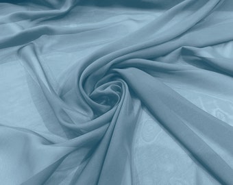 Chiffon Stoff Himmelblau, 60 "Breit, 5 Meter - Hochzeit & Party Dekor