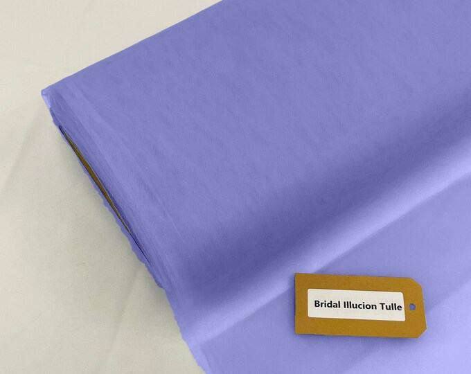 Grape Mist - Bridal Illusion Tulle 108"Wide Polyester Premium Tulle Fabric Bolt.