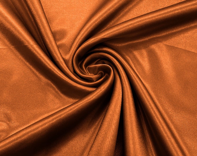 Cinnamon Crepe Back Satin Bridal Fabric Draper/Prom/Wedding/58" Inches Wide Japan Quality.