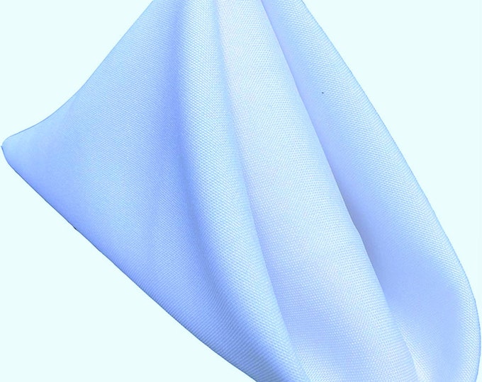 18 x 18 Inches Polyester Poplin Decorative Table Napkins, Party Supply - Pack of 12 - White