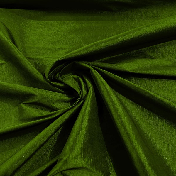 Olive Green 58" Wide Medium Weight Stretch Two Tone Taffeta Fabric, Stretch Fabric For Bridal Dress Clothing Custom Wedding Gown, New Colors