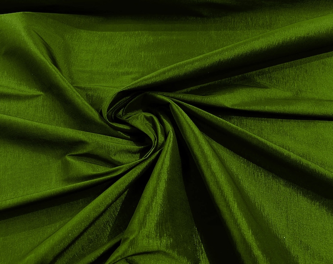 Olive Green 58" Wide Medium Weight Stretch Two Tone Taffeta Fabric, Stretch Fabric For Bridal Dress Clothing Custom Wedding Gown, New Colors