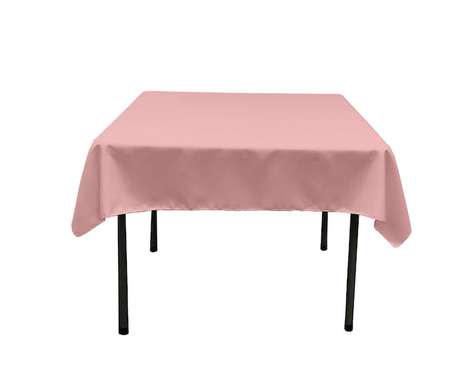 Lam Rose Square Polyester Poplin Table Overlay - Diamond. Choose Size Below