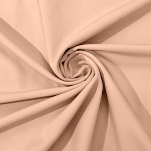 Blush Peach Dull 4 Way Stretch Crepe Fabric/Medium Crepe-Bridal Fabric/Apparel Fabric/Polyester Crepe-Spandex/